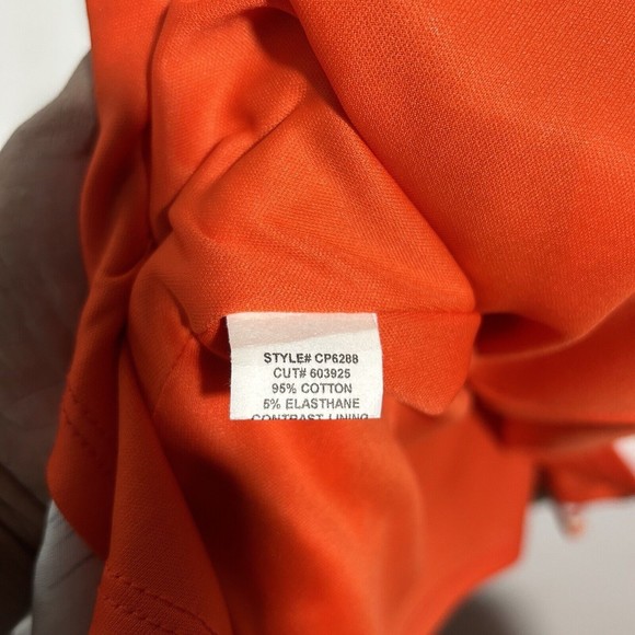 Eva Franco Mandy Dress Sz. 4 Pineapple Halter Cut Out Pleated Sleeveless Lined - Picture 15 of 16